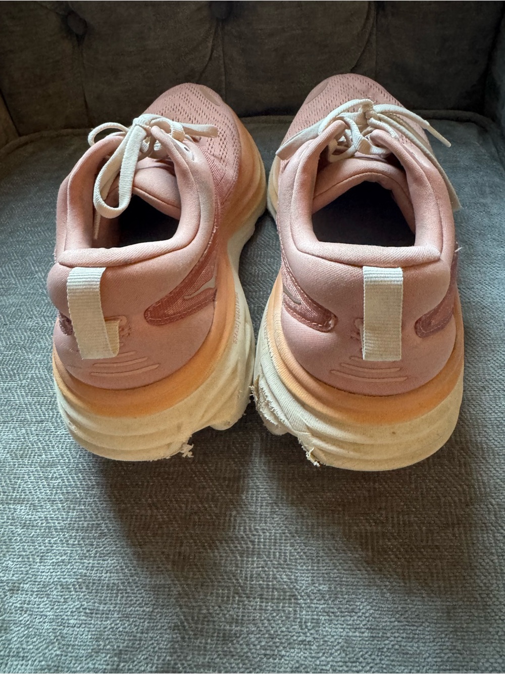 Hoka One One Women's Peach/cream Cushion Running Shoe - Picture 4 of 7